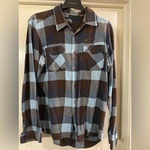 Vans flannel size L. Teal and brown.